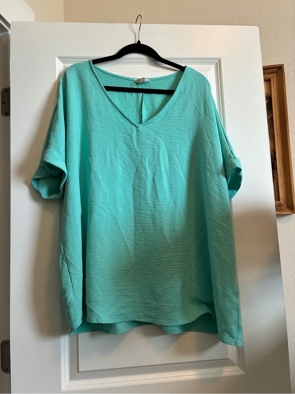 ANDREE BY UNIT Mint V-Neck Relaxed Tunic